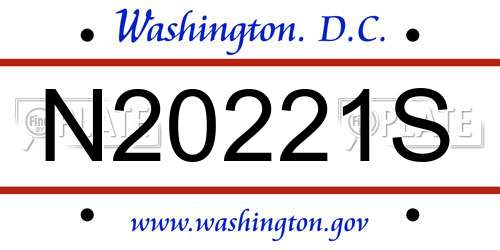N20221S District Of Columbia License Plate
