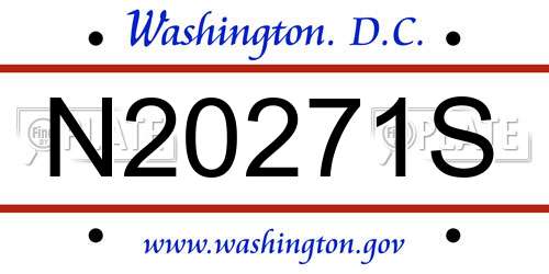 N20271S District Of Columbia License Plate