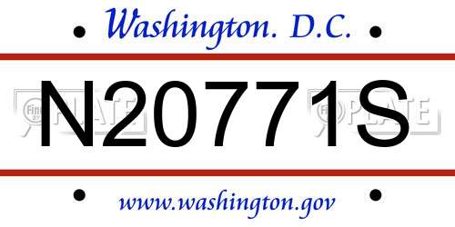 N20771S District Of Columbia License Plate