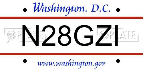 N28GZI District Of Columbia License Plate