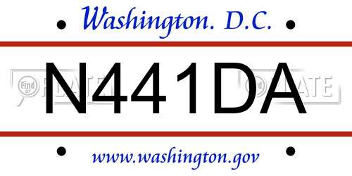 N441DA District Of Columbia License Plate
