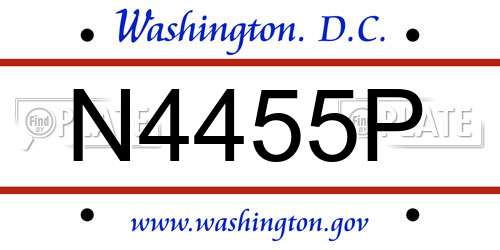 N4455P District Of Columbia License Plate
