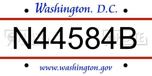 N44584B District Of Columbia License Plate