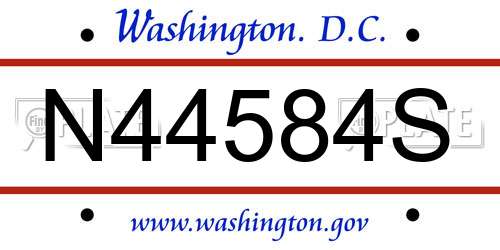 N44584S District Of Columbia License Plate