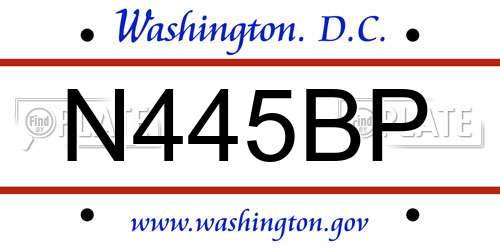 N445BP District Of Columbia License Plate
