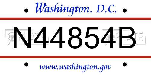 N44854B District Of Columbia License Plate