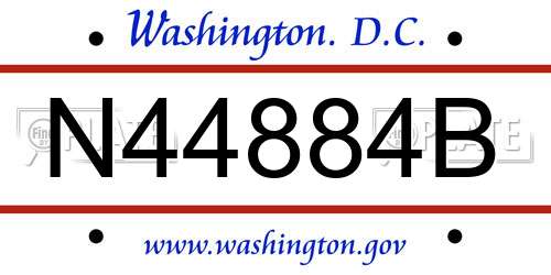 N44884B District Of Columbia License Plate