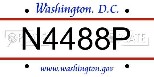 N4488P District Of Columbia License Plate
