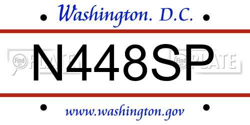 N448SP District Of Columbia License Plate