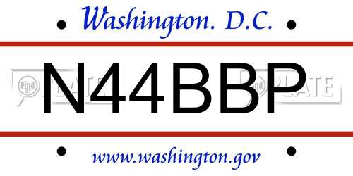 N44BBP District Of Columbia License Plate