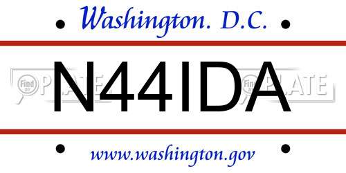 N44IDA District Of Columbia License Plate