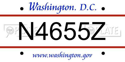 N4655Z District Of Columbia License Plate