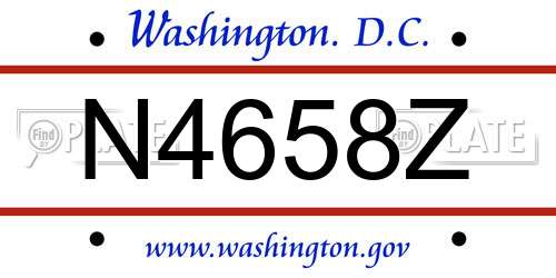 N4658Z District Of Columbia License Plate