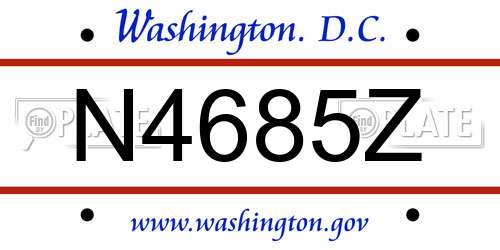 N4685Z District Of Columbia License Plate