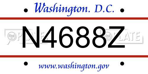 N4688Z District Of Columbia License Plate