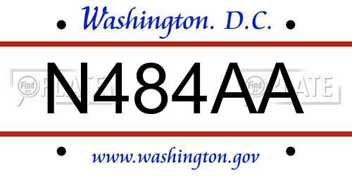 N484AA District Of Columbia License Plate