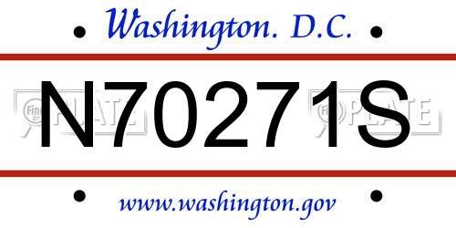 N70271S District Of Columbia License Plate