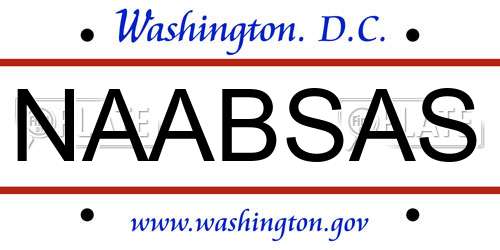 NAABSAS District Of Columbia License Plate