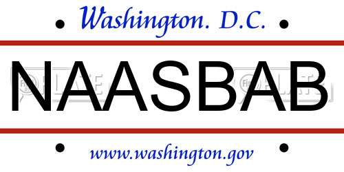 NAASBAB District Of Columbia License Plate
