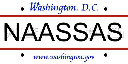NAASSAS District Of Columbia License Plate