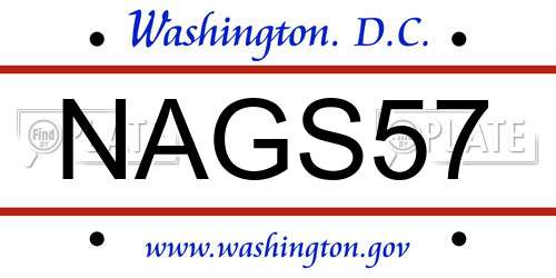 NAGS57 District Of Columbia License Plate