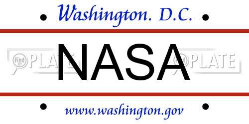 NASA District Of Columbia License Plate