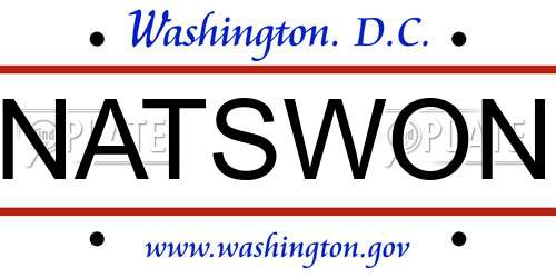 NATSWON District Of Columbia License Plate