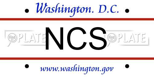 NCS District Of Columbia License Plate