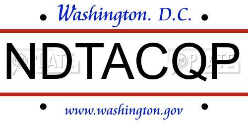 NDTACQP District Of Columbia License Plate