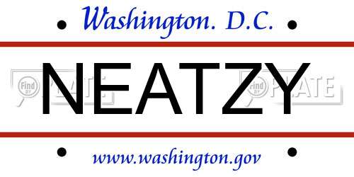 NEATZY District Of Columbia License Plate