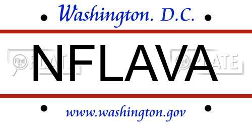 NFLAVA District Of Columbia License Plate