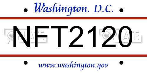 NFT2120 District Of Columbia License Plate