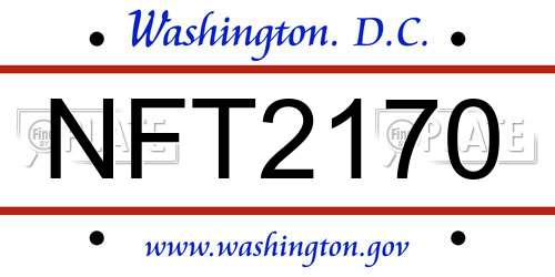 NFT2170 District Of Columbia License Plate