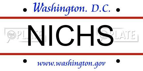 NICHS District Of Columbia License Plate