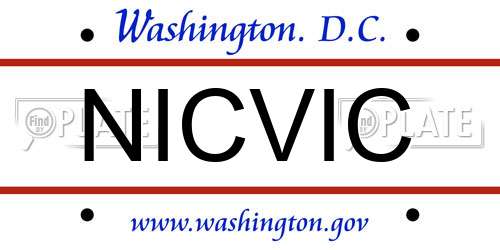 NICVIC District Of Columbia License Plate
