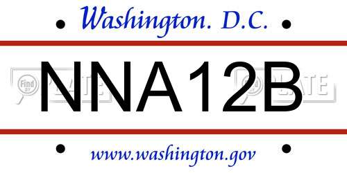 NNA12B District Of Columbia License Plate