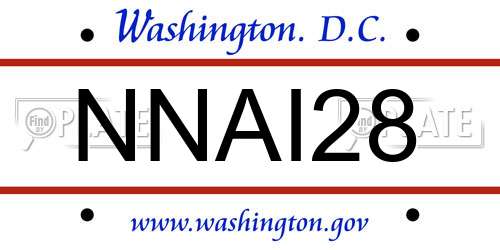 NNAI28 District Of Columbia License Plate