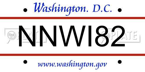NNWI82 District Of Columbia License Plate