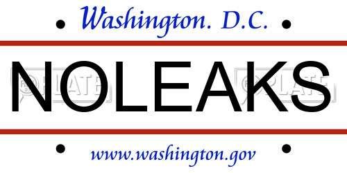 NOLEAKS District Of Columbia License Plate