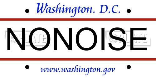 NONOISE District Of Columbia License Plate