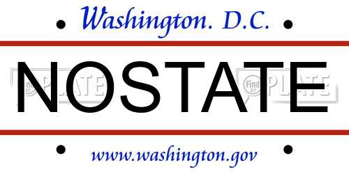 NOSTATE District Of Columbia License Plate