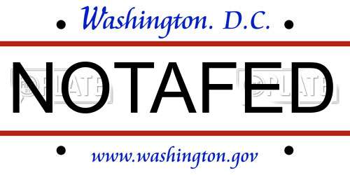 NOTAFED District Of Columbia License Plate