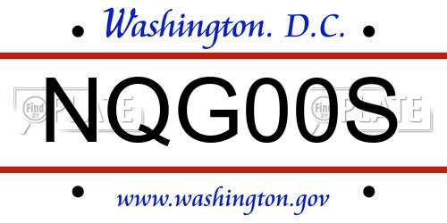 NQG00S District Of Columbia License Plate