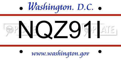 NQZ91I District Of Columbia License Plate