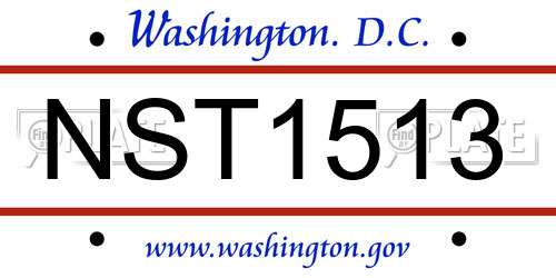 NST1513 District Of Columbia License Plate