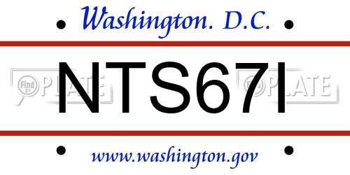 NTS67I District Of Columbia License Plate