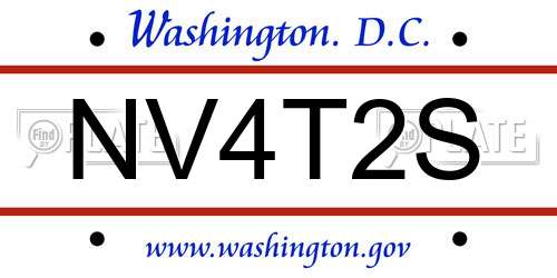 NV4T2S District Of Columbia License Plate