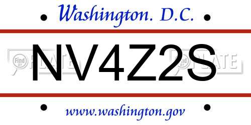 NV4Z2S District Of Columbia License Plate