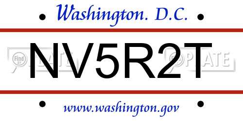 NV5R2T District Of Columbia License Plate