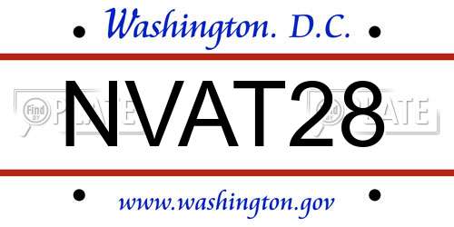 NVAT28 District Of Columbia License Plate